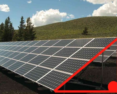 Imagen que muestra la inclinación como deben ser instalados los panales solares
