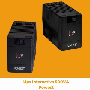 UPS Interactiva 500VA Powest dos imagenes de frente y lateral